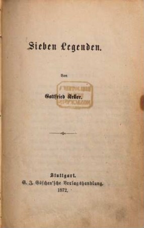Sieben Legenden