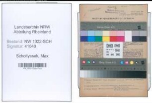 Entnazifizierung Max Scholtyssek , geb. 21.07.1894 (Bahninspektor)