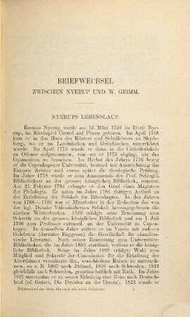 Briefwechsel der Gebrüder Grimm mit nordischen Gelehrten