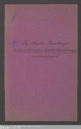 Stammtafel der Frankfurter Familie Raumburger