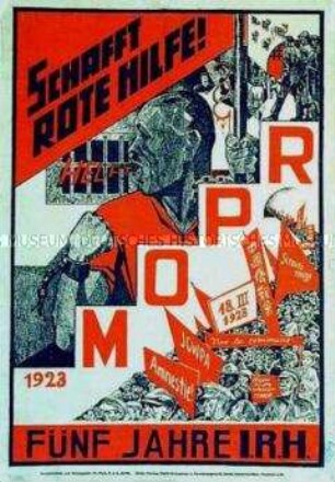Plakataufruf der Internationalen Roten Hilfe