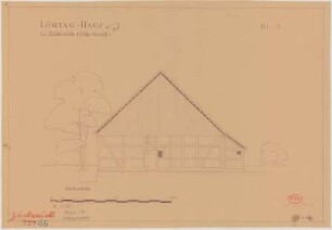 Zäckerick (Kreis Königsberg/Neumark): Löwing-Haus. Rückansicht