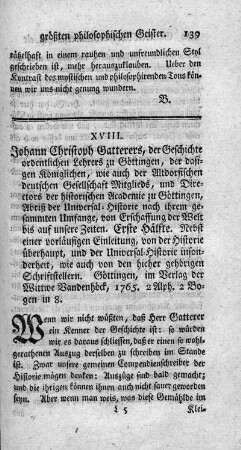 Abriß der Universal-Historie. 1.Hälfte.