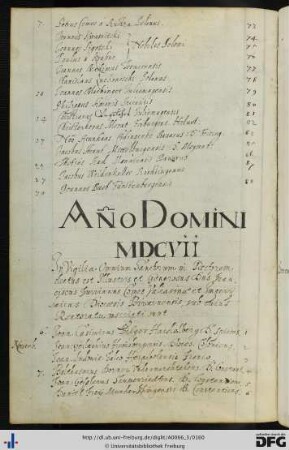 [fol. 76] Rektorat Franz Graf von Thurn Valasina und Prorektorat Jakob Hacker 1607/08
