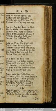 25. Jesus im Hertzen.