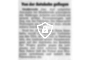 Von der Autobahn geflogen
