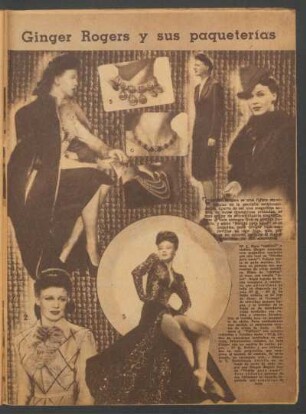 Ginger Rogers y sus paqueterías