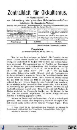 11. Heft (Mai 1912)