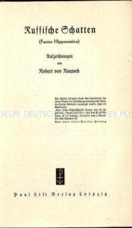 Veröffentlichung über die revolutionäre Entwicklung in Russland von 1905-1919