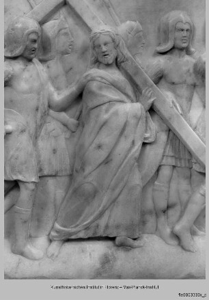 Wanddekoration der Cappella Badoer-Giustinian : Fries mit Szenen aus dem Leben Christi : Kreuztragung