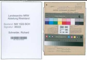 Entnazifizierung Richard Schneider , geb. 14.05.1893 (Bahnbeamter)