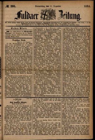 Ausgabe vom Donnerstag, den 11. Dezember 1884.