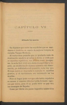 Capítulo VII - Allende los mares.