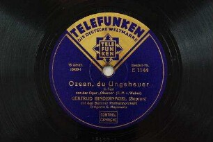 Ozean, du Ungeheuer : aus der Oper "Oberon"; II. Teil / (C. M. v. Weber)