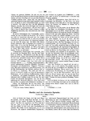 Goethe und die deutsche Sprache : (Schluß)