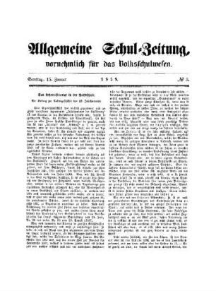 Das Lehrer - Bicariat in der Volksschule