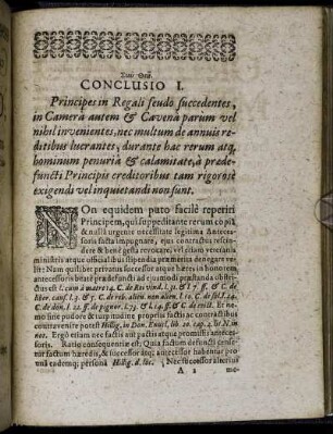 Conclusio I. - Conclusio IV.