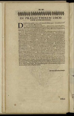 In Prælectionem Locorum Communium.