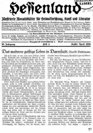 Heft 4, April 1926