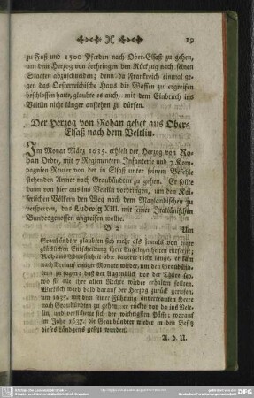 Der Herzog von Rohan gehet aus Ober-Elsaß nach dem Veltlin