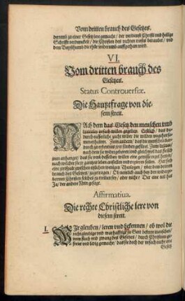 VI. Vom dritten brauch des Gesetzes.