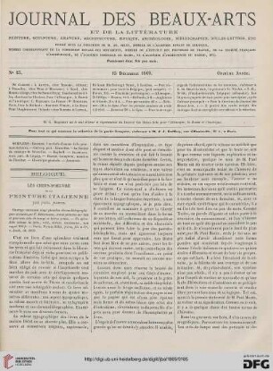Nr. 23 (15 Décembre 1869)