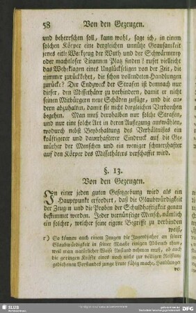 §. 13. Von den Gezeugen