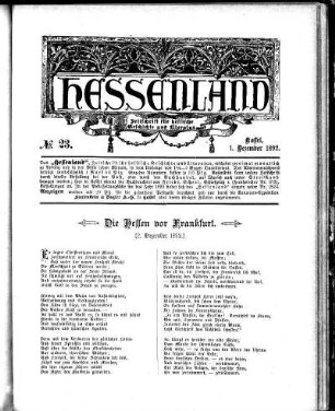 No. 23, 1. Dezember 1892