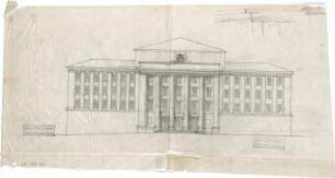 Littmann, Max; Athen (Griechenland); Konservatorium mit großem Konzertsaal und Amphitheater (Odeon) - Konservatorium (Ansicht)