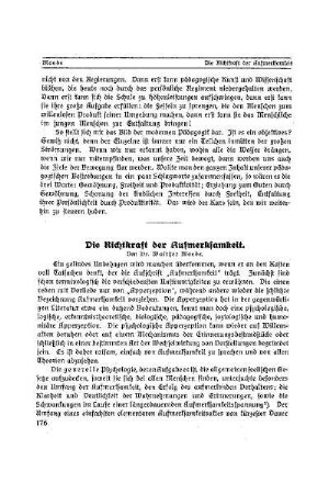Die Richtkraft der Aufmerksamkeit