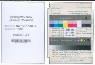 Entnazifizierung Paul Homoet , geb. 02.09.1897 (Steuerinspektor)