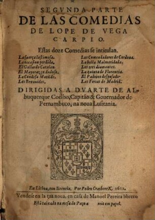 Comedias. 2. (1612)