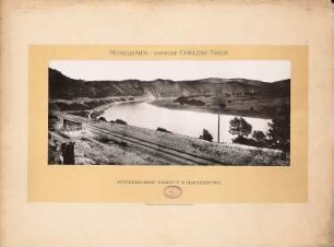 Moselbahn-Strecke (Moselstrecke): Koblenz-Trier, Pünderich: Ansicht des Pündericher Viaduktes und der Marienburg
