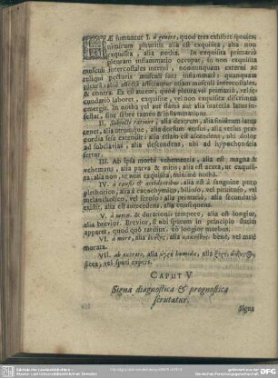 Caput V. Signa diagnostica & prognostica scrutatur