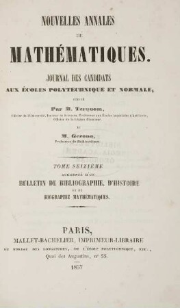 16: Nouvelles annales de mathématiques