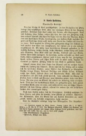 D. Karls Hofleben