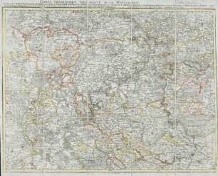 39: Carte Topographique Tres Exacté De La Wetteravie Contenante l'Archevêché Electorale de Tréves, une Partie de l'Electoral Palatinat, les Comtés de Catzenelnbogen, de Sponheim, de Rheingraeffenstein, de Manderscheid Gerolstein, de Sayn, de Neuwith, de With Runckel, de Reifferscheidt, de Holtzapfel, le Rhingau, partie de l'Archevêché Electoral de Mayence, et de divers Pais partagés entre plusieurs Seigneurs &c. &c.