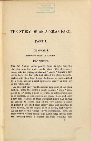 The story of an African farm : A novel