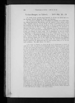 Verhandlungen zu Lübeck. - 1469 Okt. 16 - 24.