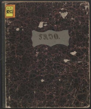 Trios, vl, vlc, pf, op.6 - BSB Mus.ms. 10123 : [title on score:] Franz Liszt gewidmet. // Trio // für // Pianoforte, Violine und Violoncell // von // Adolf Jensen. // op. 6. // Partitur-Manuscript.