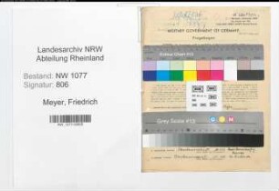 Entnazifizierung Friedrich Meyer , geb. 15.09.1885 (Meister)