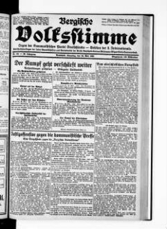 Bergische Volksstimme. 1917-1932