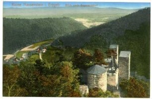 Hassenstein. Ruine, Blick nach Brunnersdorf