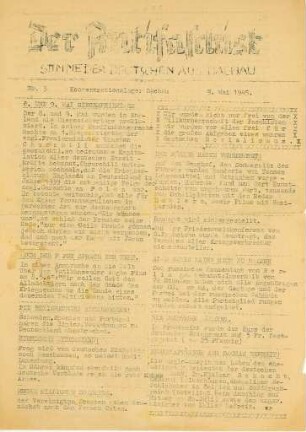 Der Antifaschist ; Stimme der Deutschen aus Dachau