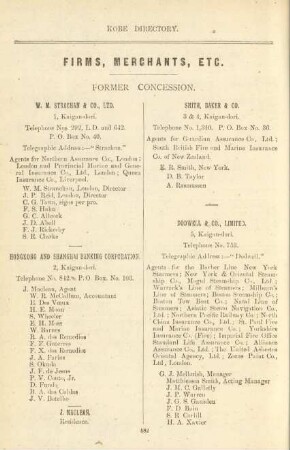Firms, merchants, etc.