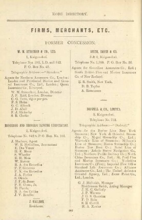 Firms, merchants, etc.