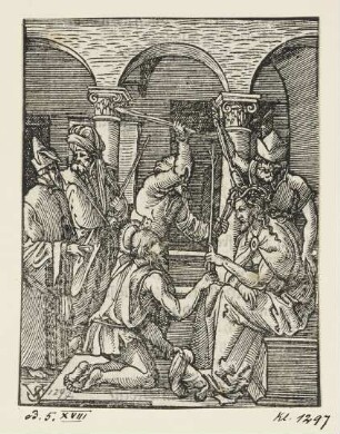 Dornenkrönung, aus: Georg Rhau, "Hortulus Animae", Nürnberg 1552