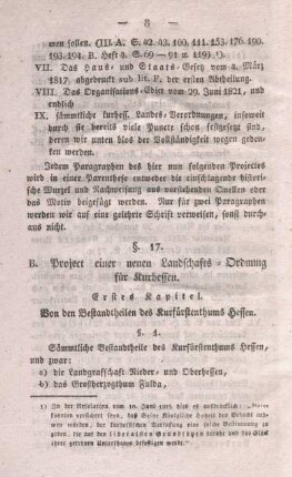 Erstes Kapitel. Von den Bestandtheilen des Kurfürstenthums Hessen.