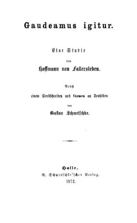 Gaudeamus igitur
