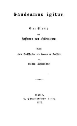 Gaudeamus igitur